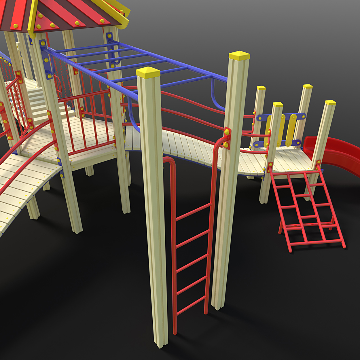 High quality 3D model of the Playground. 3D model for sale.