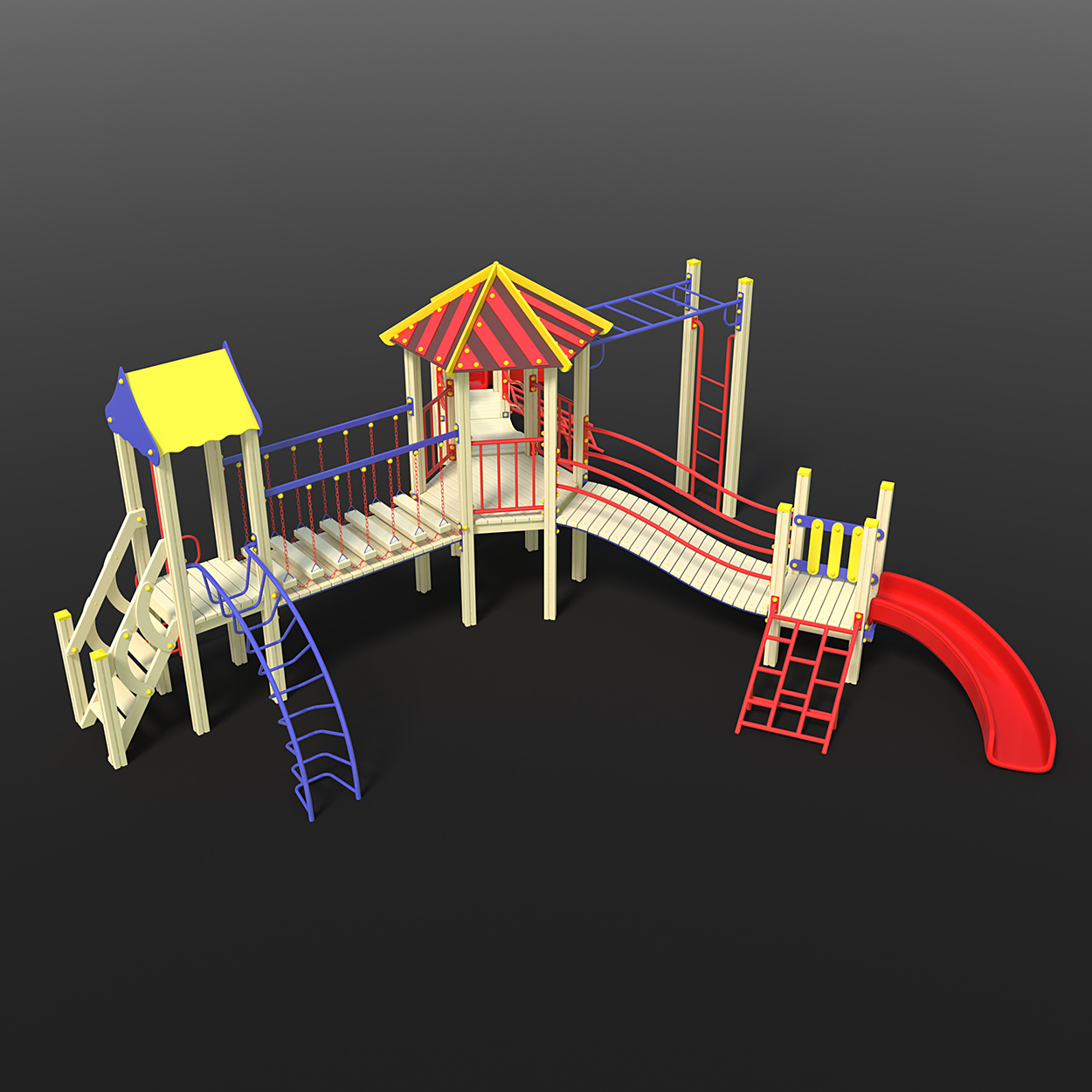 High quality 3D model of the Playground. 3D model for sale.