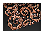 Digital sculpting of decorative elements for custom furniture. 3D Models for Production.