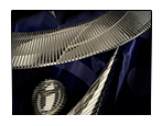 premium sculptural corporate award object derived from logo with metallic finish and fabric presentation