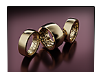 Hidden Texture Rings. Jewellery 3D Rendering.