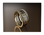 Wireframe Ring. Jewellery Rendering.