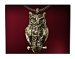 Owl Charm Sculptural Jewelry Pendant